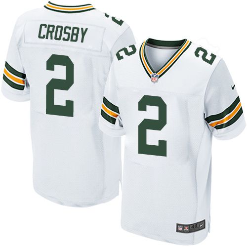 Men Green Bay Packers #2 Mason Crosby Nike White Game NFL Jersey